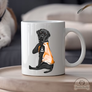 Black Labrador Mug, I Love Mom, Labrador Dog Gift, Labrador Mum, Labrador Dog Lover, Labrador Dog Mom, Labrador Lover Gift, DG006LAB01W04