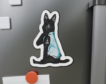 Black German Shepherd Magnet, I Love Dad, German Shepherd Dog Gift, German Shepherd Dog Lover, German Shepherd Dog Mom, DG006GER04M11