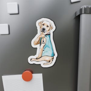 White Labrador Magnet, I Love Mom, Labrador Dog Gift, Labrador Mum, Labrador Dog Lover, Labrador Dog Mom, Labrador Lover Gift, DG006LAB03W11