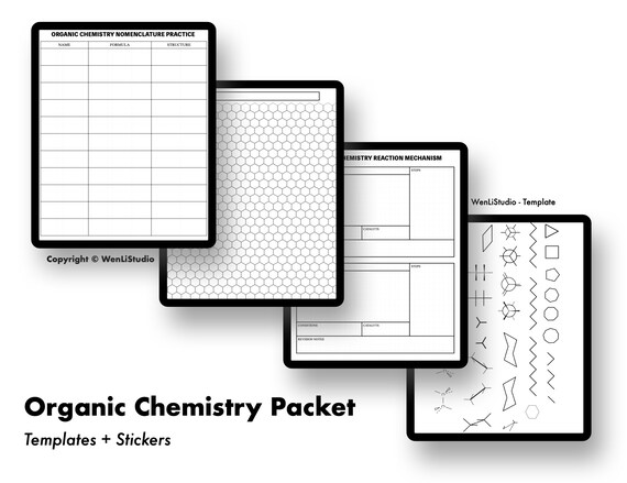 Organic Chemistry Study Pack Stickers Printable Student - Etsy