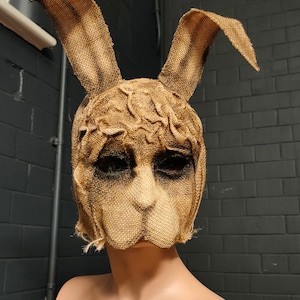 Creepy Scary Cult Hessian Burlap Rabbit Mask - Adult Halloween, Wicker Man, Masquerade, Cosplay, Prop, Costume. For Theatre, Photo & Film