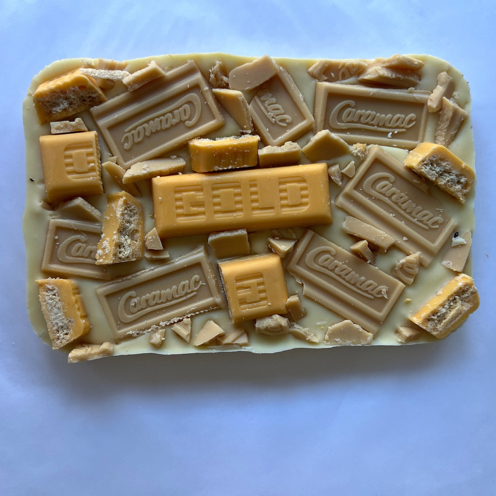Gold Bar and Caramilk Chocolate Slab, handmade by Sami's Sensations