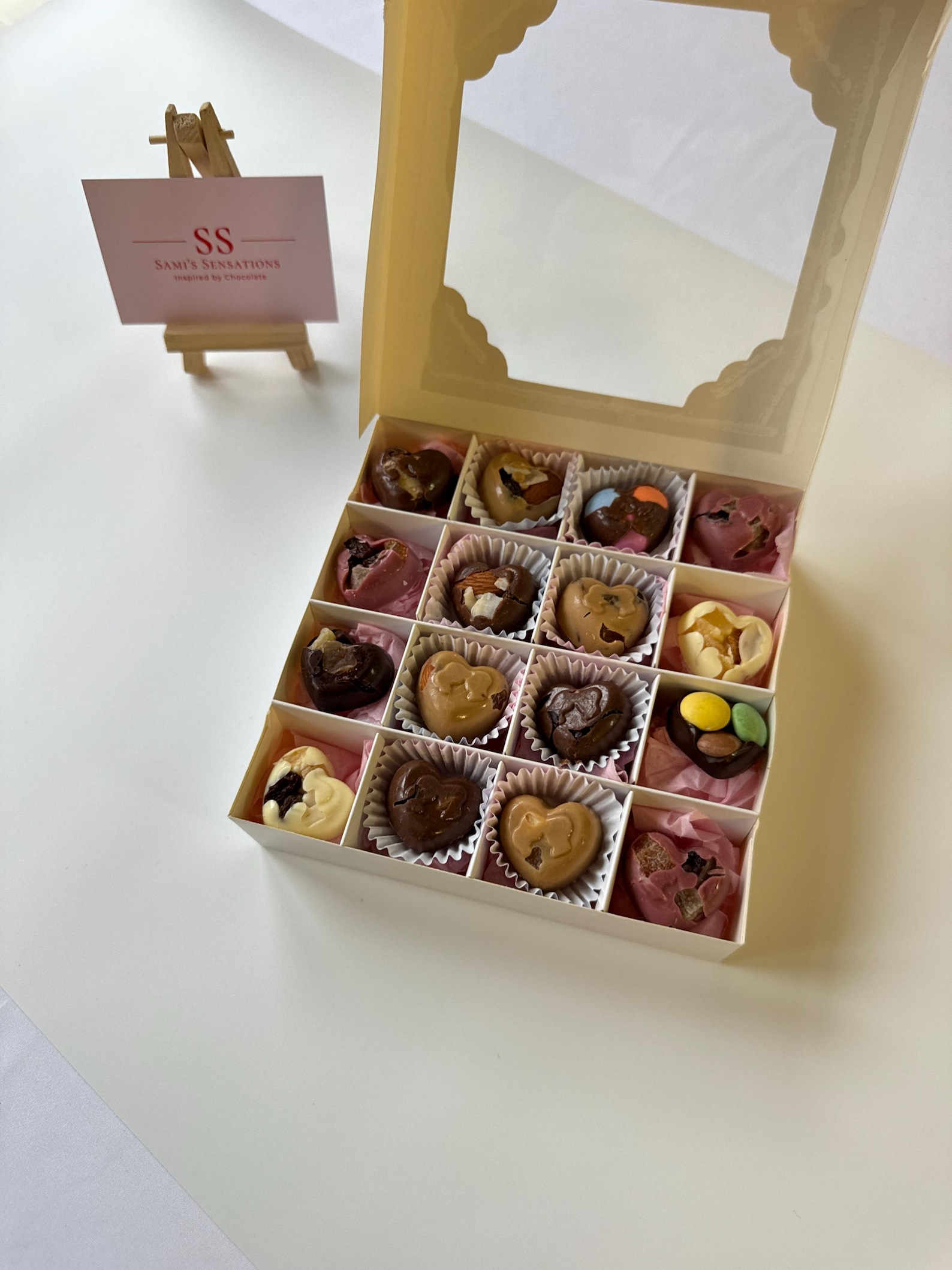 Chocolate Hearts Gift Box | Luxury Handmade, handmade by Sami's Sensations