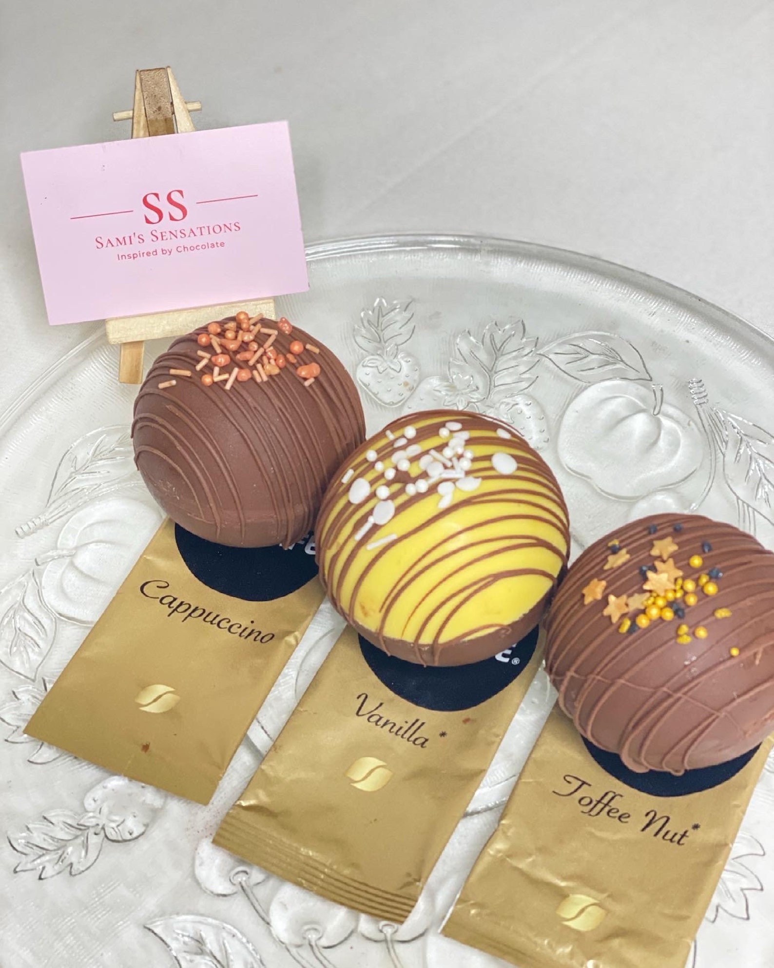 Coffee Hot Chocolate Bombs – 4 Pack, handmade by Sami's Sensations