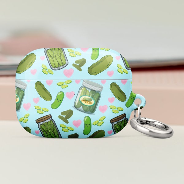 Pickle Lover Custom AirPods® Case with Clip Hole, I Heart Pickles AirPods® Protector with Keychain