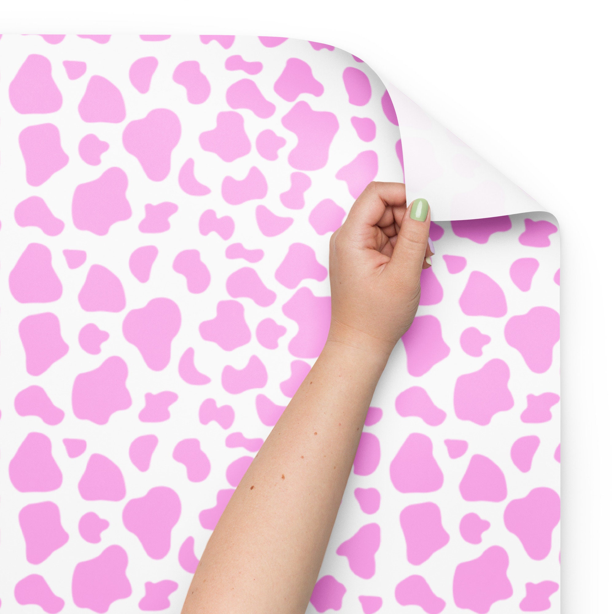 Pink Cow Print Wrapping Paper by socoart