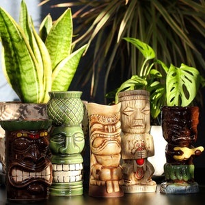 Signature TIKI MUG, Coctail Cup, Hawaii Mug, Ceramic Pot, Beer Pint, Wine Mug