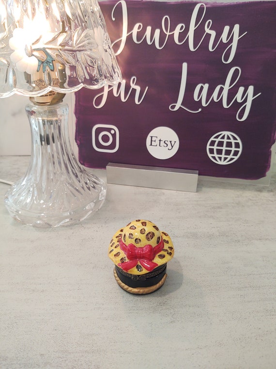 Fashion Leopard Hat Trinket Box Jewelry Ring - Lo… - image 7