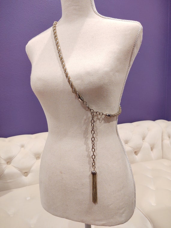 2 Tone Braided Belt Waist Chain Adjustable – B15