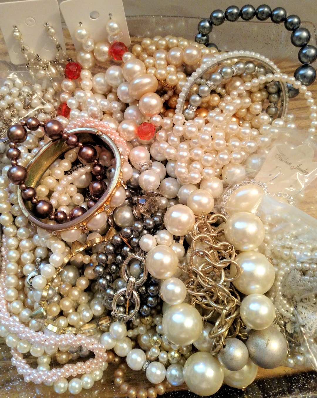 10 Pc Mystery Pearl Jewelry Lot Bulk to Wear or Resell Etsy