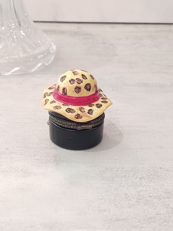 Fashion Leopard Hat Trinket Box Jewelry Ring - Lo… - image 2