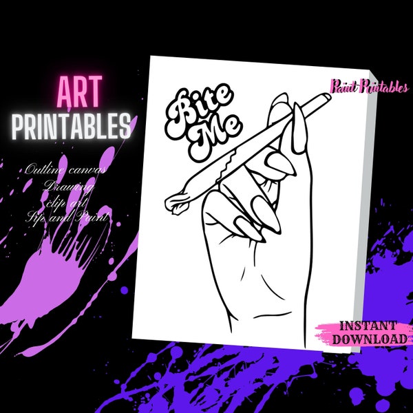 Sip and Bite Art Etsy