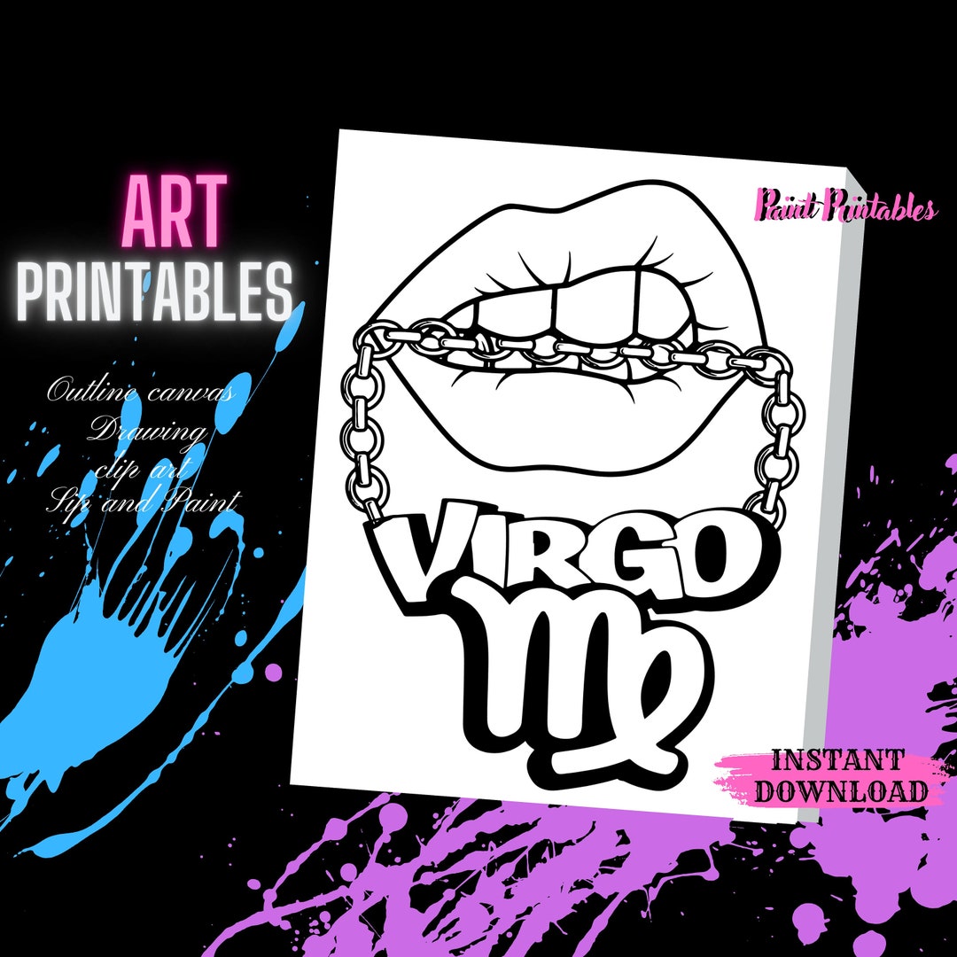 VIRGO ZODIAC SIGN Virgo and Lips Png Unisex Pre Drawn - Etsy