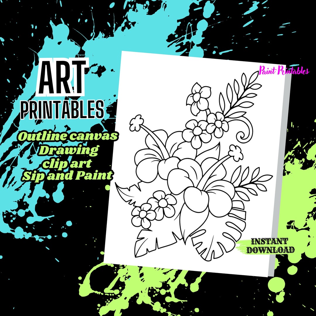 Diy Paint Templatesip and Paintcanvas Printable Mother Day Etsy