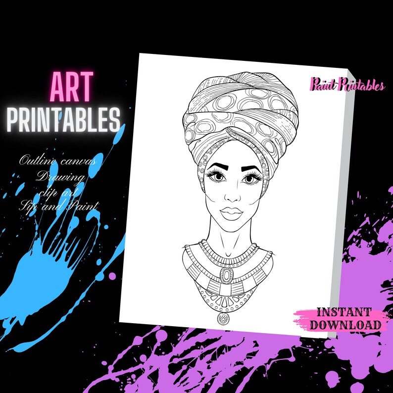 Diy Paint Party sip and Paintcanvas Printable Vector Etsy