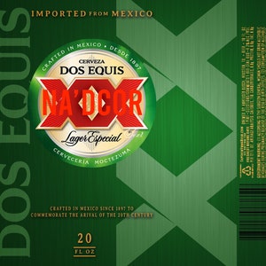 Envoltório de copo Dos Equis 20 onças