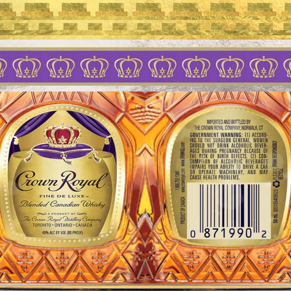 Tumbler Wrap 20oz Crown Royal Straight