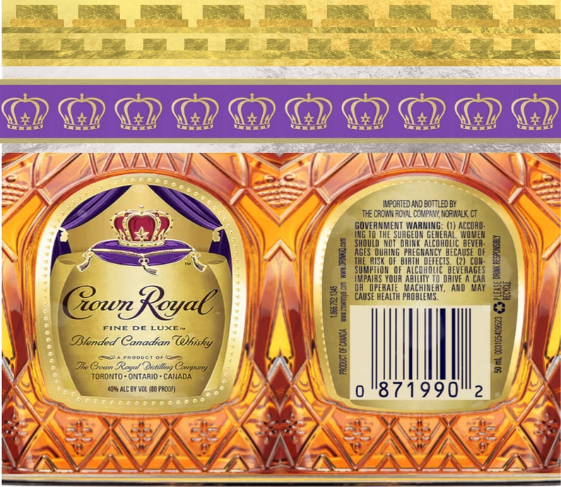 Tumbler Wrap 20oz Crown Royal Straight Etsy