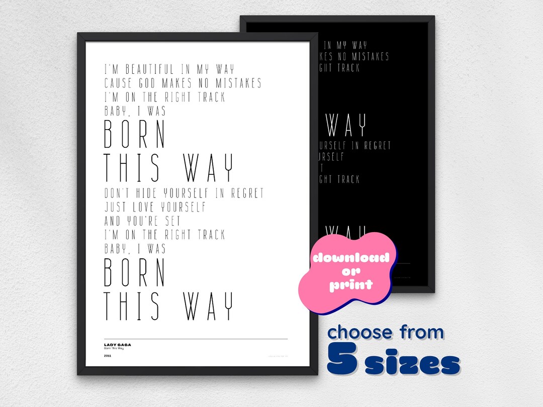 Lady Gaga Born This Way Songtext