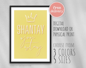 Shantay You Stay / RuPaul's Drag Race Quote Poster / Digital Download or Physical Print / Reality TV / UK / Australia / TV Show