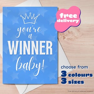 Du bist ein Winner-Baby! / RuPaul's Dragon Age Grußkarte / Geburtstag / Neuer Job / Glückwunsch / Realität TV / Show / RuPaul