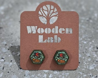 Science-themed earrings