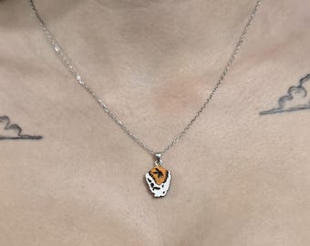 Jurassic Park Themed Wooden Pendant Necklace