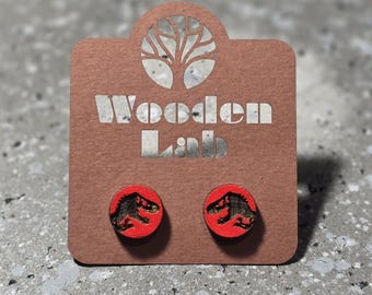 Jurassic Park themed earrings