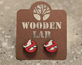 Ghostbusters themed earrings