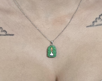 Simpsons Themed Wooden Pendant Necklace