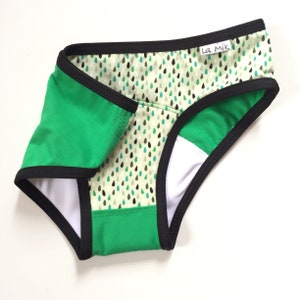 BRAGUITA MENSSTTRUAL talla S, absorbent panty, green menstrual panty, period pantie underwere