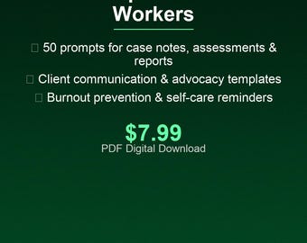 AI Prompts for Social Workers & Case Managers | 50 Done-For-You Prompts