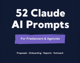 Claude AI Prompts Freelancers | 52 Proposal Client Email Scripts PDF Download