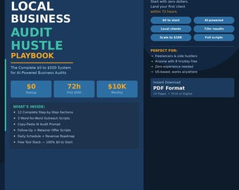 AI-Powered Business Audit Playbook | Local Side Hustle Guide (Digital Download)