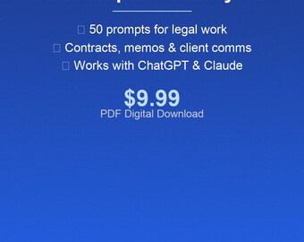 Claude AI ChatGPT Prompts Lawyers | 50 Legal Scripts Templates PDF Download