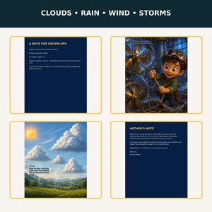 Captain Cloud and the Weather Factory, Weather Science STEM Ebook for Kids Ages 5-9, Illustrated PDF Instant Download