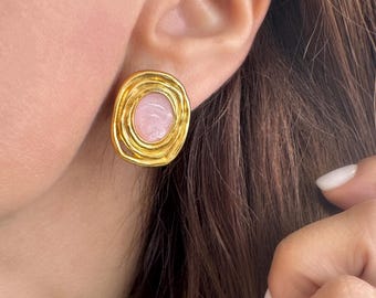 アクセサリー 90s Chunky Ice Cube Hoop Earrings Clear 90s Chunky Pink Ice Cube Hoop Earrings | Crooked Oval