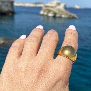 Chunky Big gold Adjustable ring: Oversized Statement Jewelry