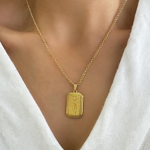 Hamsa Hand Necklace: 24K Gold Fatima Pendant, Protection Jewelry