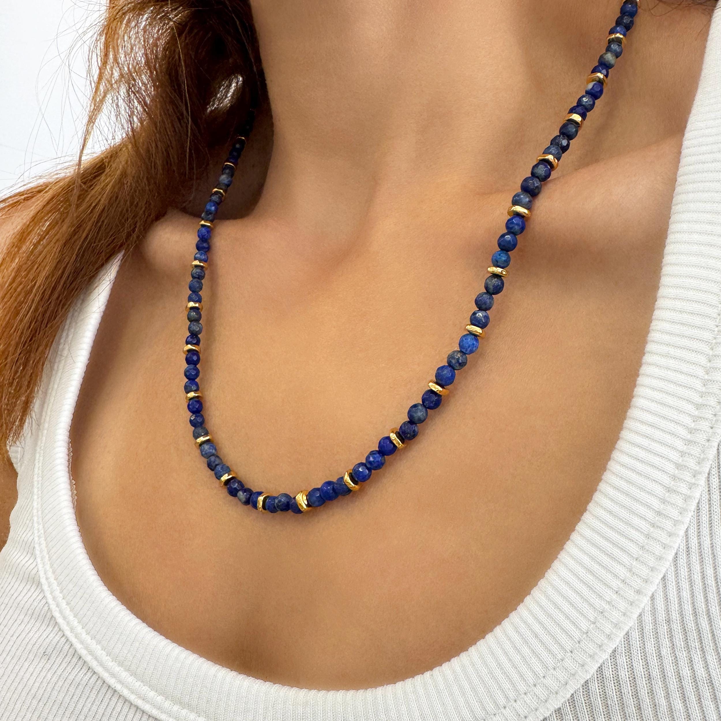 Blue stone necklace - Etsy 日本