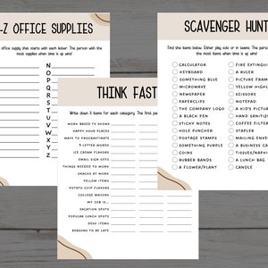 Office Party Games Printable Work Party Games Team Building - Etsy