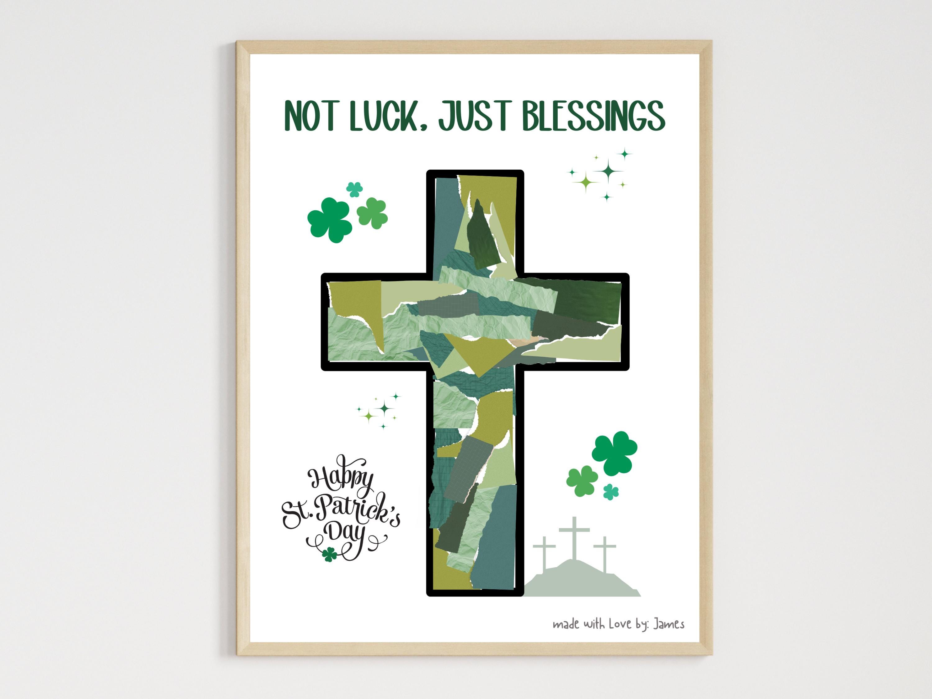 St Patricks Day Christian Bible Craft Printable, DIY March Art…