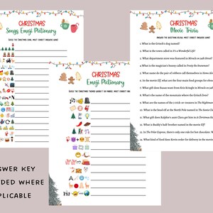 Christmas Game Bundle Printable Family Christmas Games - Etsy