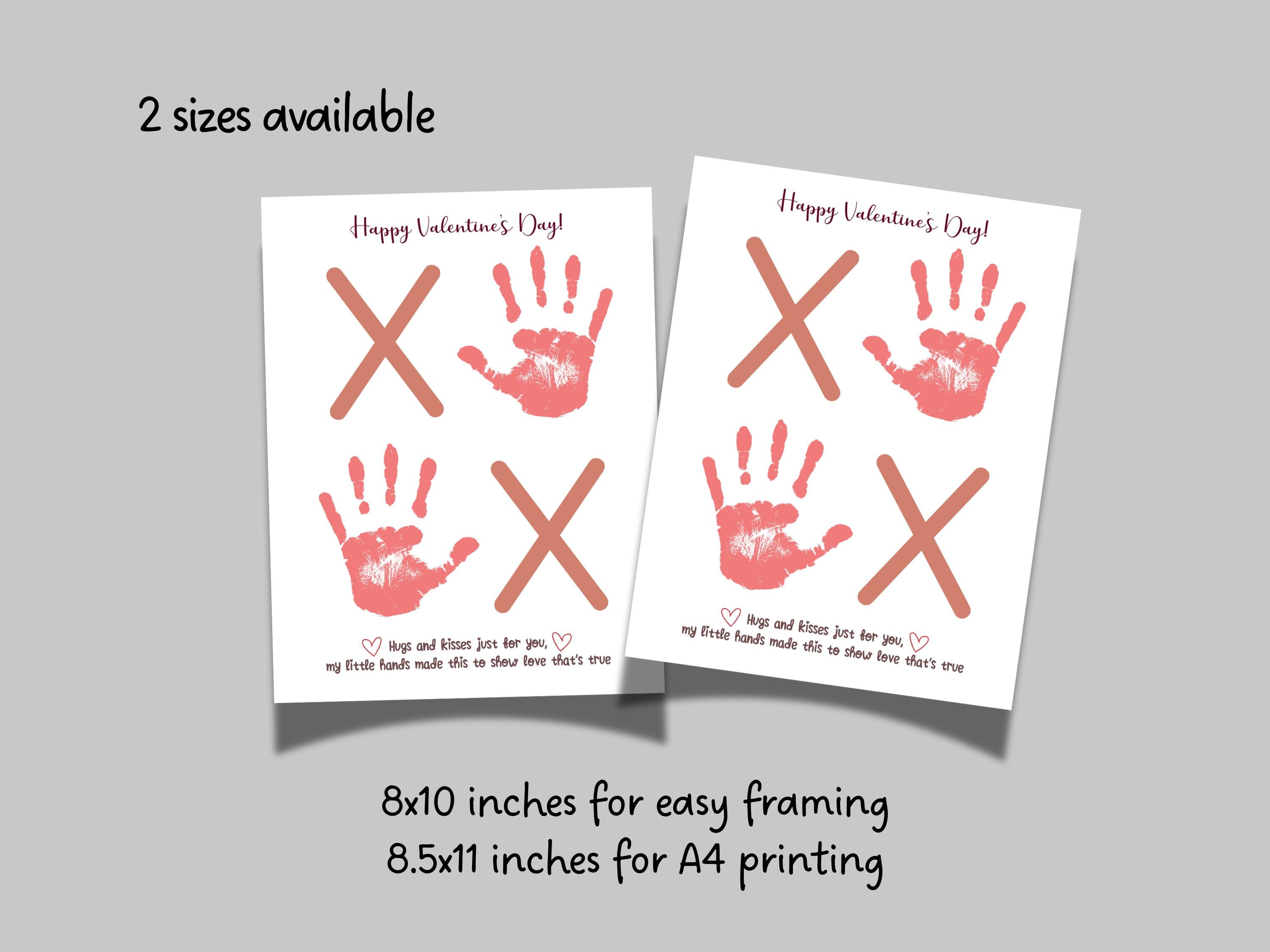 Valentines Day Handprint Holiday Crafts Printable DIY Art for Kids Baby ...