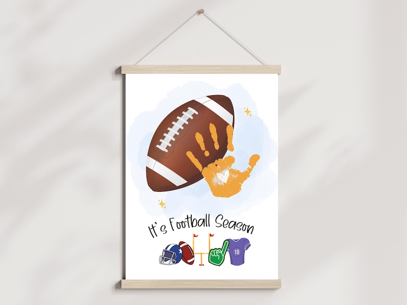 Football Handprint Craft Printable Activity For Kids DIY Sports Wall football-handprint-craft-printable-activity-for-kids-diy-sports-wall