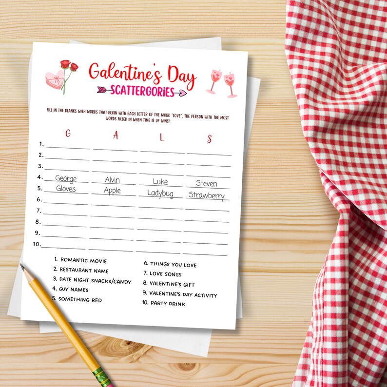 Galentines Day Games Printable, Adult Party Games, Ladies Night Game ...
