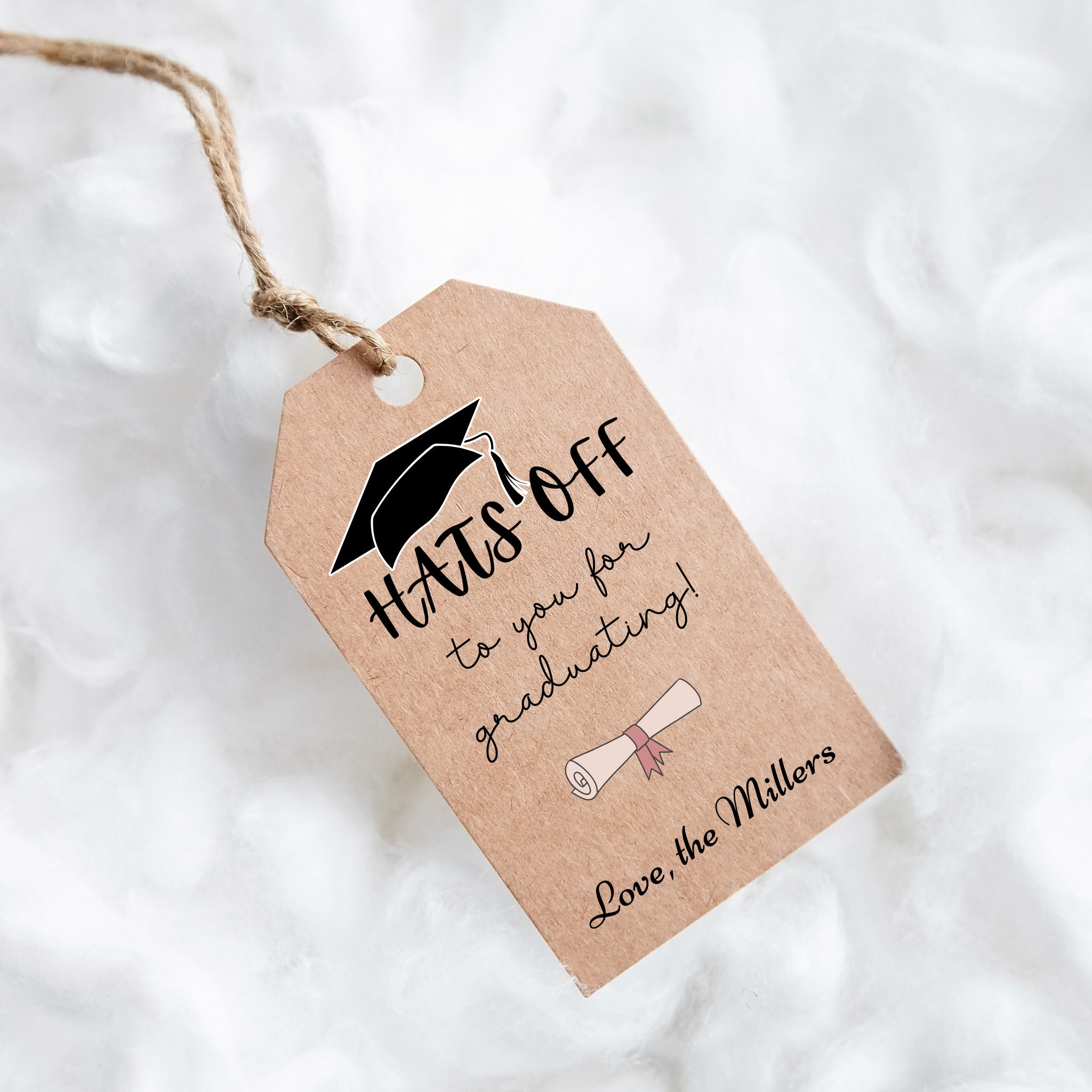 Custom Graduation Gift Tags, Personalized Graduation Tags, Congrats ...