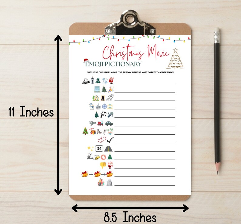 Christmas Movies Emoji Pictionary Printable Christmas Emoji Etsy