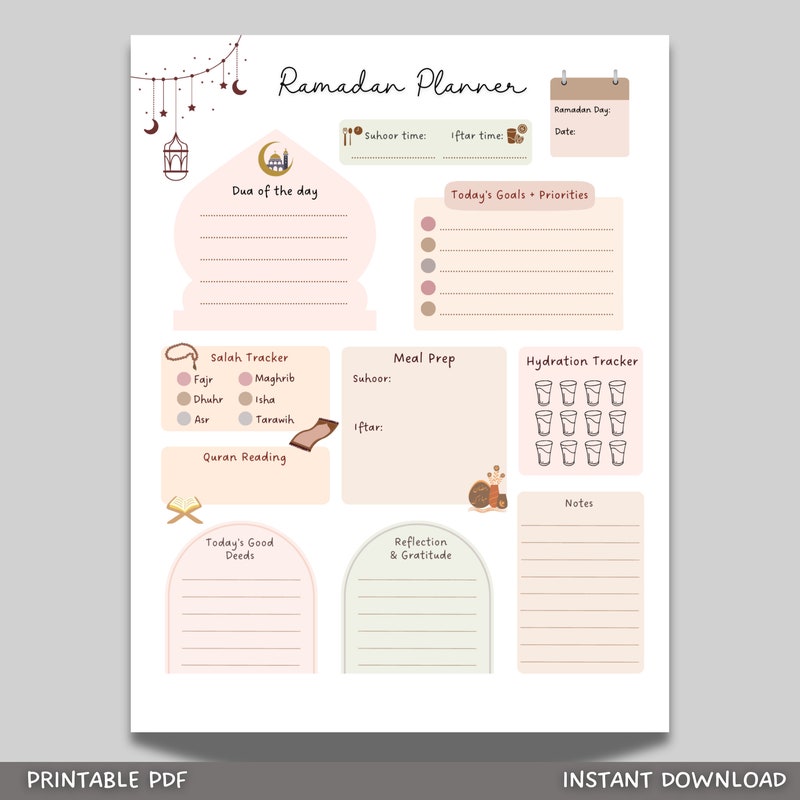Cute Ramadan Planner - Etsy UK