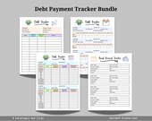Debt Payment Tracker Printable, Financial Planner, Credit Card Payment Tracker, Expense Tracker, Budget Planner, Bank Account Tracker Log
